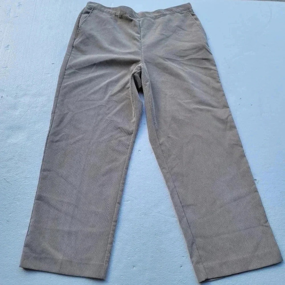 NWOT Alfred Dunner St Moritz Womens Pull On Beige Tan Corduroy Pants Sz 20 - Picture 1 of 11
